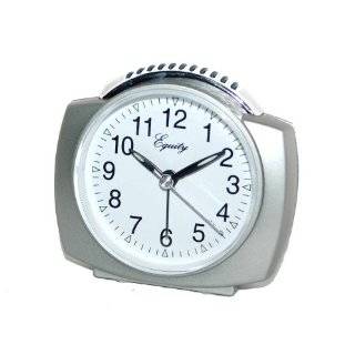 Equity by La Crosse 27006 Battery Operated Analog Alarm Clock, Silver