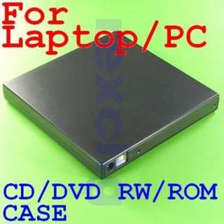 USB External Laptop Slim CD RW DVD Burner Enclosure  