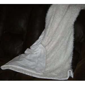  Microfiber White Mongolian Faux Fur Throw Blanket 50 X 60 