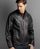    Alfani Jacket, Leather Zip Front Motorcycle Jacket customer 