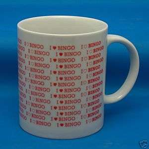LOVE BINGO Coffee Mug Tea Cup Porcelain China  