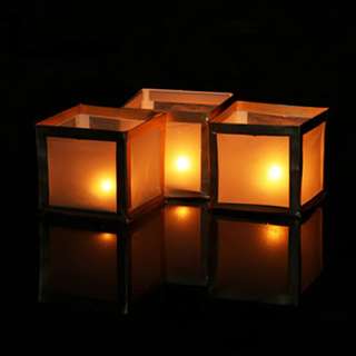 10 SQUARE CHINESE lanterns wishing floating water River paper candle 
