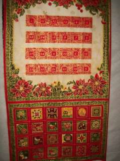 CHRISTMAS MEMORIES Advent Calendar quilt panel fabric  