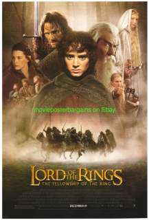 LORD OF THE RINGS FOTR MOVIE POSTER RARE 2 SIDED FINAL  