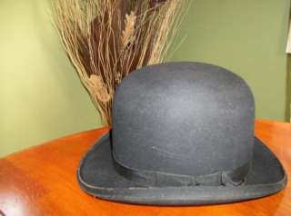 Antique Bowler Fedora Hat ~ Made Circa 1850 by Robertson of NY ~ Owner 