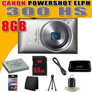 Canon PowerShot ELPH 300 HS 12 MP CMOS Digital Camera w/Full 1080p HD 