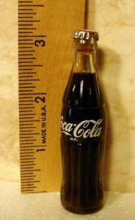 COCA COLA Bottles Set of Six COKE GLASS Metal CAPS  