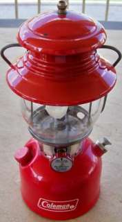 Vintage Coleman 200A Single Mantle Red Lantern 1973  