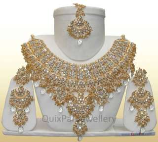 Costume Jewelry Jodha Akbar Necklace Set 921 White  