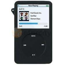 Silicone Skin Cover Case for iPod Classic Black color  