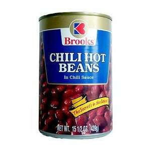 Brooks Hot Chili Beans 15.5 oz   12 Unit Grocery & Gourmet Food