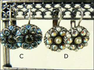 Mariana Handmade Swarovski Crystal Flower Earrings NWT  