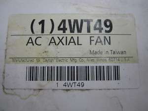 DAYTON AC AXIAL FAN 4WT49  