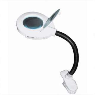 ORE Clip On Magnifier Desk Lamp in White R 5012WHT 075821452437  