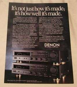 Denon Stereo Receiver DRA 435 335 PRINT AD from 1991  