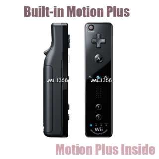   Built in Motion Plus Inside Remote + Nunchuck Controller For Wii black