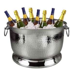    Hammered Double Wall Stainless Steel Beverage Tub