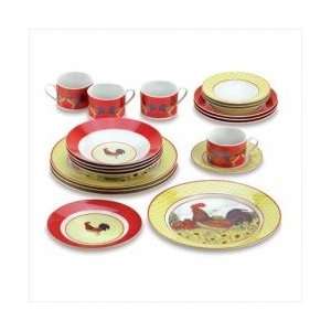 Country Rooster Dinnerware Set