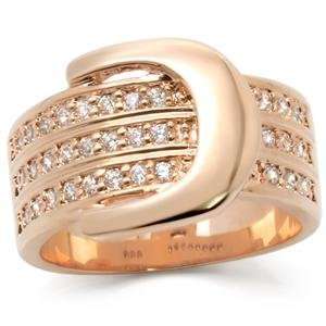   Inspired CZ Rings   Rose Gold Plated CZ Ring   Size 9 Jewelry