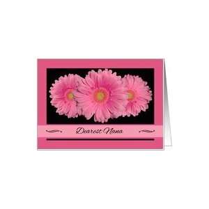  Mothers Day for Nana, Pink Gerbera Daisies Card Health 