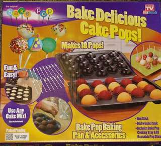 New Bake Pops 18 ct. Cake Pop Maker & Lid As Seen On TV Fast Shipping 