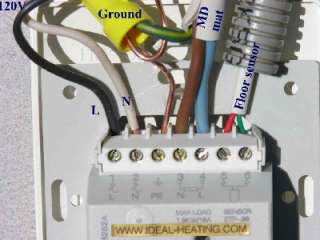   Electronic thermostat w/ remote temperature sensor radiant floor heat