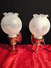 PR. MATCHING VINTAGE ORNATE ELECTRIC WALL SCONCES LAMPS / LIGHTS