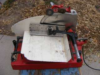 Antique American Slicing Co. electric meat slicer orig red paint WORKS 