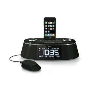  Iluv Desktop Alarm Clock With Ipod/Iphone Dock&Bed Shaker 