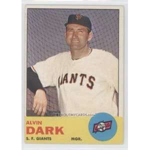  1963 Topps #258   Alvin Dark MG 