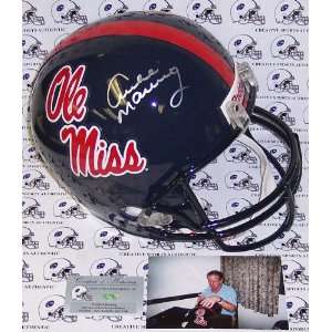 Archie Manning Signed Helmet     Full Size Riddell   Ole Miss Rebels