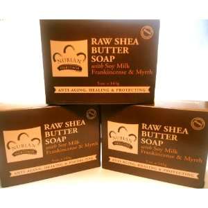 Nubian Raw Shea Butter Soap with Soy Milk, Frankincense & Myrrh (Set 