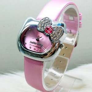  Beautiful Pink Diamond Crystal Hello Kitty Watch(With KT 