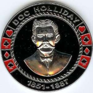 Doc Holliday O.K. Corral Poker Weight Card Guard Chip Cover Coin