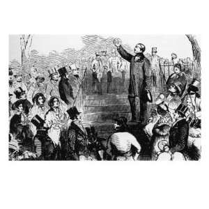 William Lloyd Garrison making an anti slavery speech on Boston common 