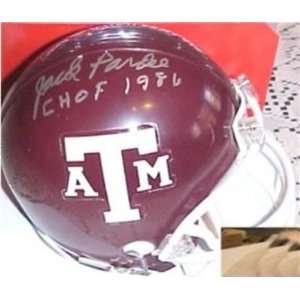  Jack Pardee Signed Mini Helmet   Texas AM JSA Witnessed 