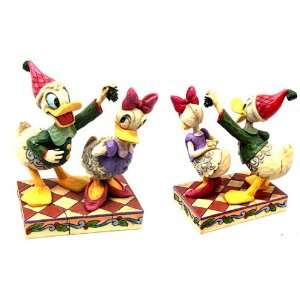  Jim Shore Disneys Donald & Daisy Duck `Mistletoe Toe 