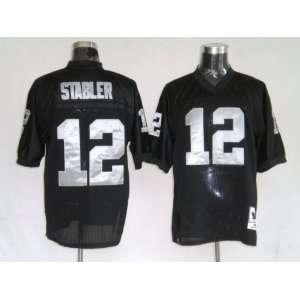 Ken Stabler #12 Oakland Raiders Replica Throwback NFL Jersey Black 