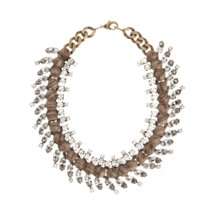 Givenchy Wood, Strass, & Chain Necklace