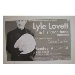   Lovett Handbill Poster And His Large Band Lisa Loeb