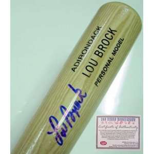Lou Brock Autographed Baseball Bat   Rawlings Game Model