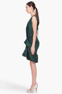 Marc Jacobs Green Silk Mesh Trim Dress for women  SSENSE