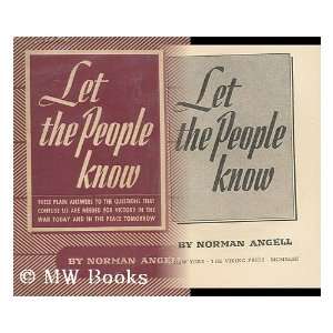    Let the People Know, by Norman Angell Norman Angell Books