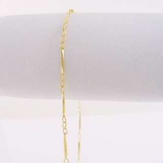 10 14kt Gold Ep Elongated Link Ankle Bracelet Anklet  