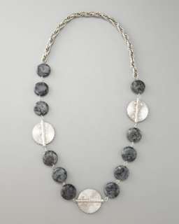 Silver Disc Necklace  