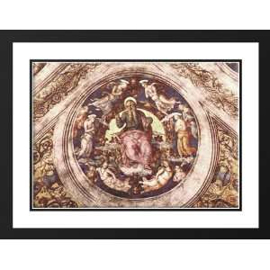 Perugino, Pietro 38x28 Framed and Double Matted God the Creator and 