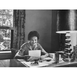  Mrs. Richard M. Nixon at Home Reading Her Mail 