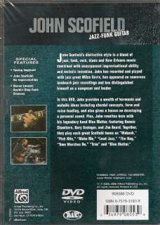 JOHN SCOFIELD JAZZ FUNK GUITAR Instruction Lessons DVD  