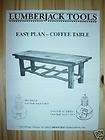 Log Furniture Plans  Coffee Table use your Tenon Cutter