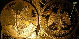 1921 50 PESOS 1.2 OZ MEXICO LIBERTAD GOLD COIN REPLICA  